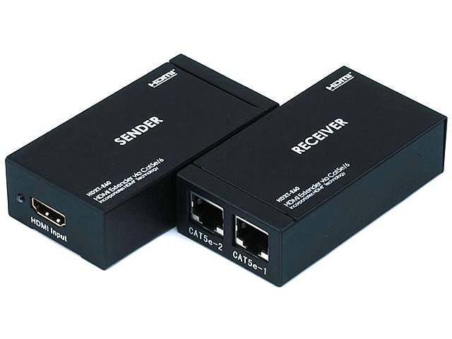 HDMI® Extender using Cat5e/CAT6 cable extending up to 196 ft